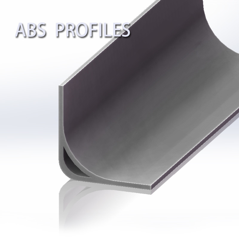 Decorative Plastic ABS Pvc Angle Extrusion Profile Flame Retardant